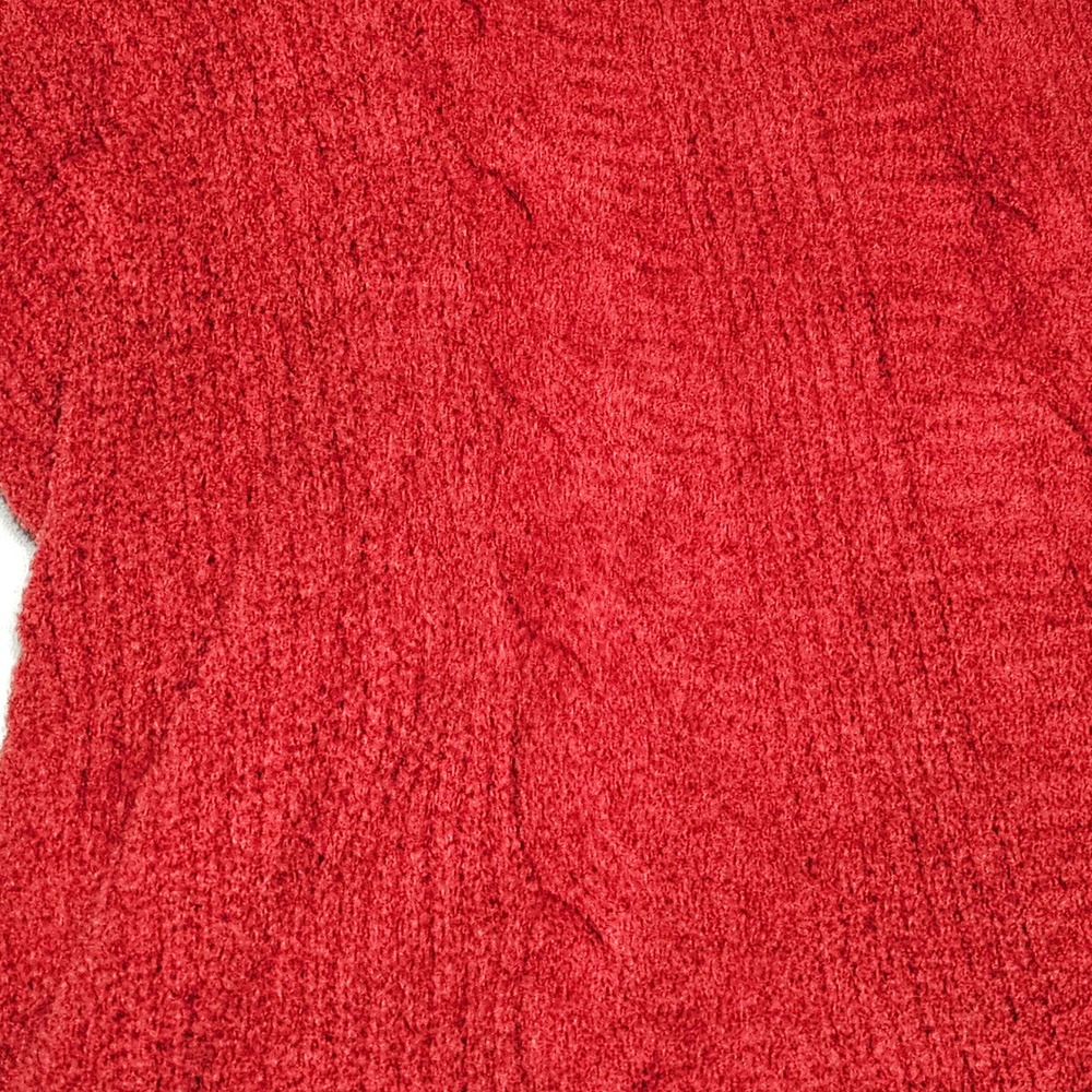 Maurice's Cozy Cable‎ Knit Chenille Cardigan Open Front Red Womens 2X - Picture 7 of 10